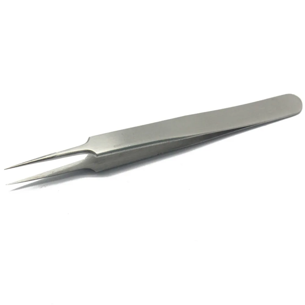 Aidetek New Steel Fine Tip Straight design Tweezers Forceps Non-magnetic chips IC SMD SMT compone TS-14