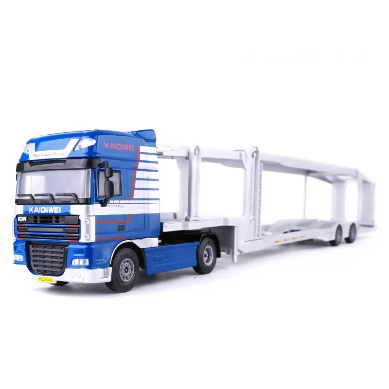 

High quality 1:50 double-deck truck alloy model,simulated die-cast metal engineering car toy,children's gift,free shipping