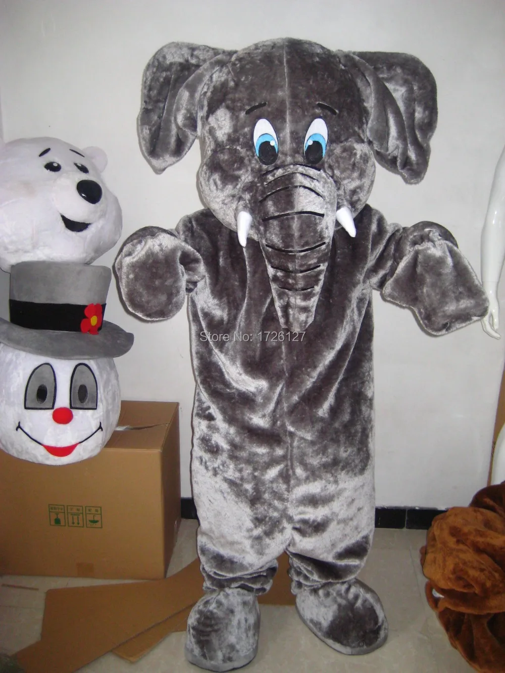 

mascot Grey elephant mascot character costume custom fancy costume anime cosplay kits mascotte fancy dress carnival costume