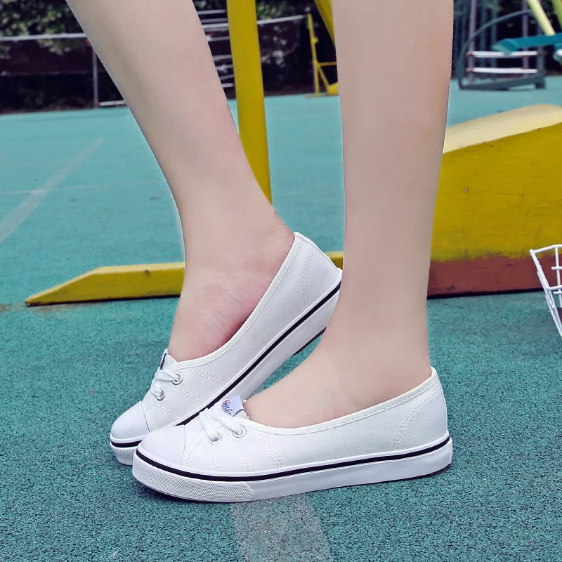 Fashion Women\'s Casual Fashion New Soft Bottom White Shoes Solid Color Shallow Shoes Canvas Shoes Gilrs Sneakers Generation