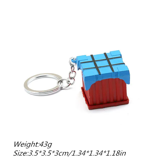 Game PUBG Keychain MINI Airdrop Box Alloy Pendant Weapon Model Key chain Keyring For Cosplay Fans High Quality Gifts Jewelry