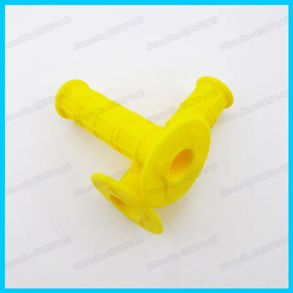 Yellow Universal Hand Grips Soft Rubber Handle bar Grips For Pit Dirt Bikes SDG Thumpstar Atv Quads