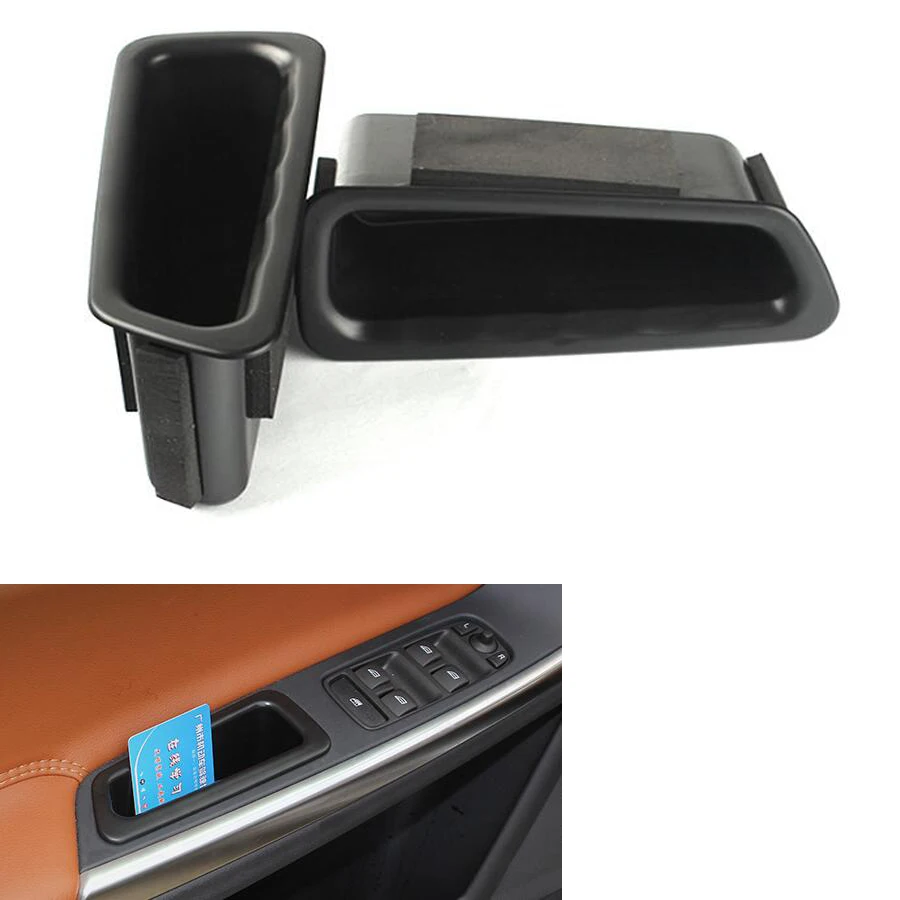 

Car Door Side Handle Armrest Storage Box Container Holder Tray Organizer Accessories Car-Styling For VOLVO XC60 2014-2017