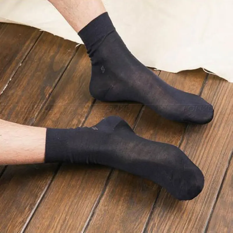 2 Paar herren 100% seidensocken Mitte wade männer eine viel schwarz socken solide __ passt Sommer, frühling, herbst Winter