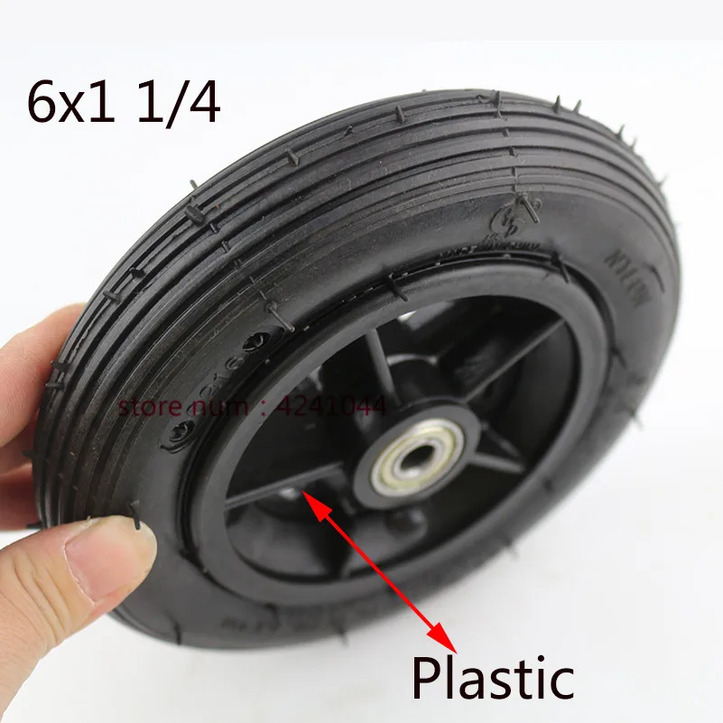 6 Inch Pneumatic Tire Motorcycle 6x1 1/4 tyre 150MM Scooter Inflation Wheel With Hub Inner Tube Electric