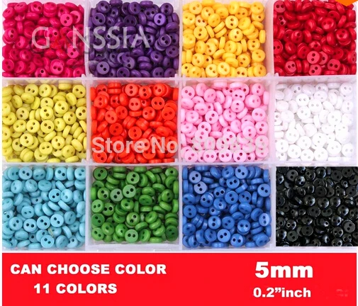 

100pcs/lot Size:5mm Mini Size Quality Button Scrapbooking Bulk Accessories Resin Round Buttons wholesale(KK-1002)