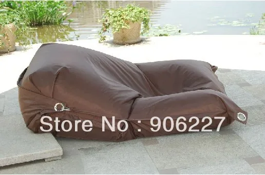 

The original !! outdoor buggle up Chocolate brown bean bag, buckle belt beanbag garden chair - free shipping