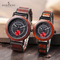 BOBO BIRD Wooden Lovers' Watches Set Top Brand Luxury Stylish Women Watch Men Great Customized Gifts Relogio Masculino