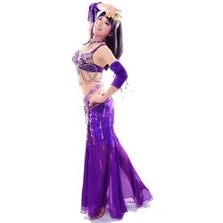 Professional Belly dance costumes for women sexy belly dancing dress stage wear dance suit: Bra belt skirt belly dance clothes