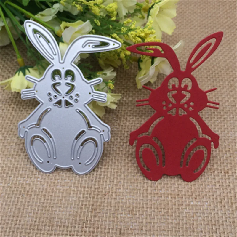 Jump Rabbit Rabbi Easter Bunny album Metal Cutting Dies Stencil Scrapbooking Photo Album Card Paper Embossing Craft DIY