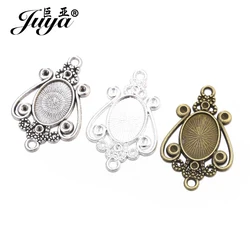 10pcs/lot 10x14mm Inner Size Oval Cabochon Base Fit 10x14mm Glass For Pendant Necklace DIY Jewelry Making Accessories Findings