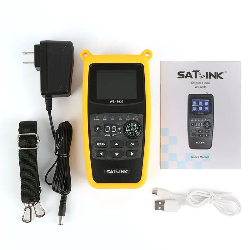 Satlink WS-6933 DVB-S2 FTA CKU Band Digital SatelliteFinder Meter WS6933 vs GT MEDIA V8 Finder 2