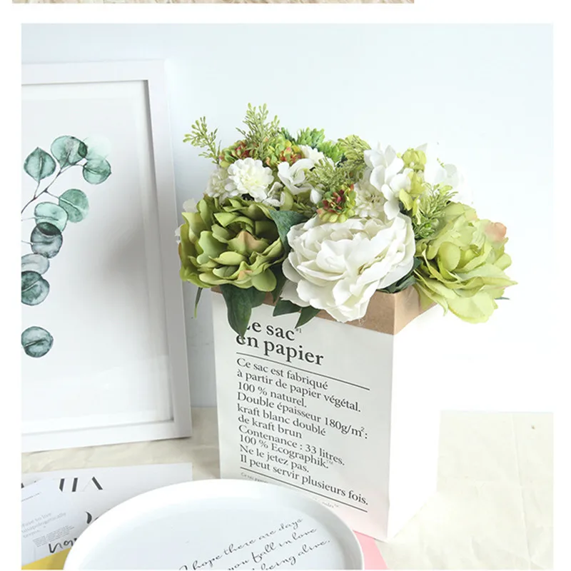 Nordic Style Vase Mini Storage Kraft Paper Bag Home Flower Arrangement wedding floral main Sundries Dried Storage Bag Paper Bag
