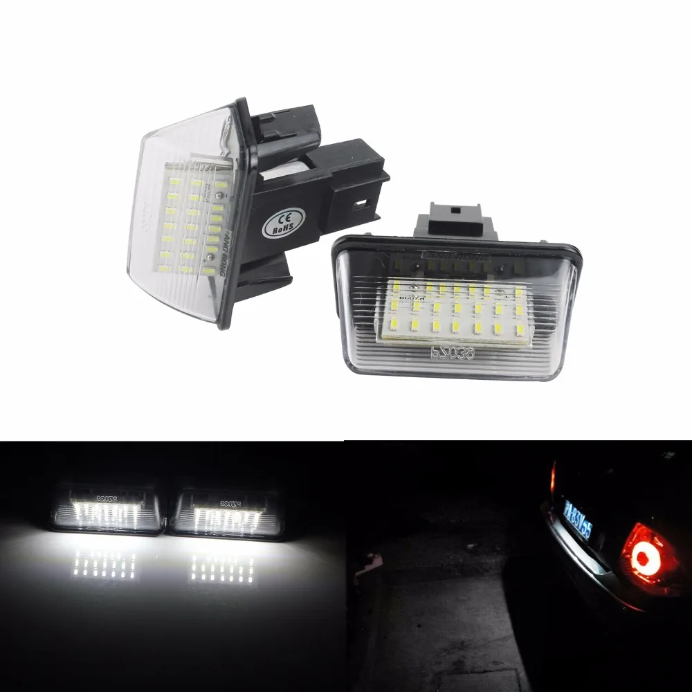 ANGRONG LED License Number Plate Light No Error For Peugeot 308 Estate 2007-2012 206 306 307 308 406 407 Partner(CA215)