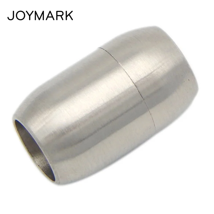 

JOYMARK 8mm Hole Matte Round Barrel Shape Stainless Steel Magnetic Clasps DIY Fashion Jewelry Findings BXGC-099