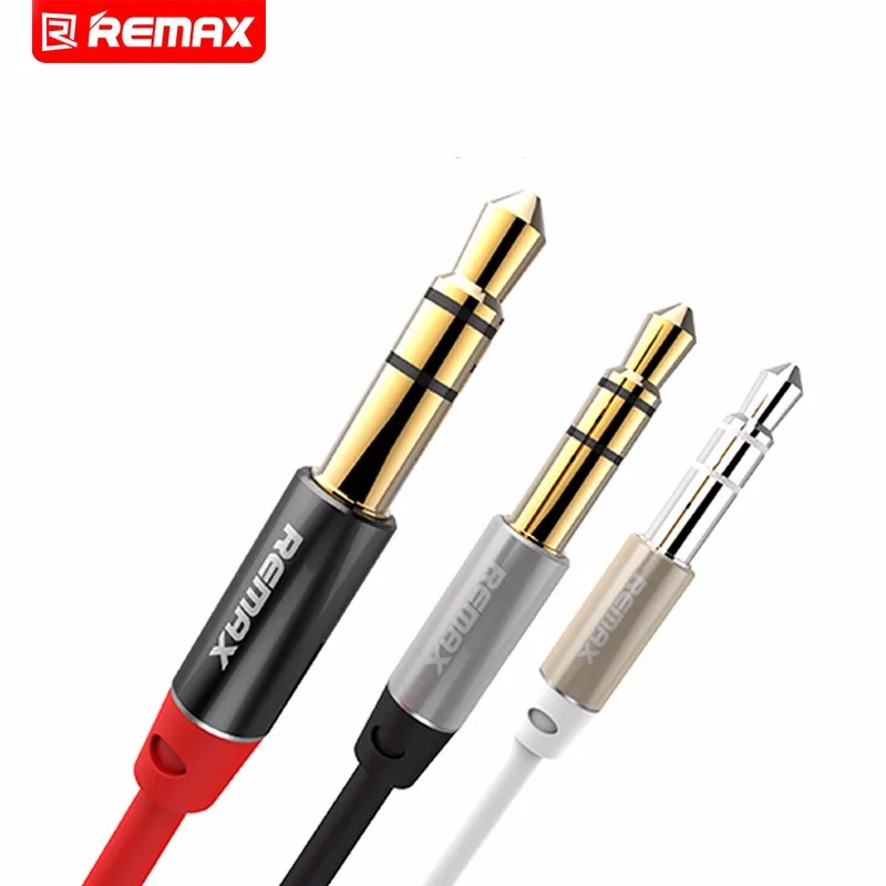 REMAX 3.5mm Universal AUX Audio Cable Male To Male Extension AUX Cable For Mobile phones Headphone MP3 MP4 Car Audio Speaker