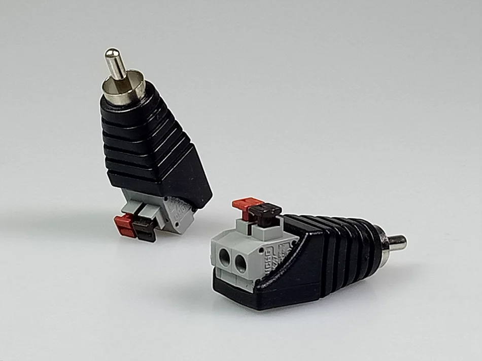 Escam 10 Stks/partij Rca Av Balun Connector Plug Schroef Terminal Geperst Type Cat5 Naar Cctv Camera Video
