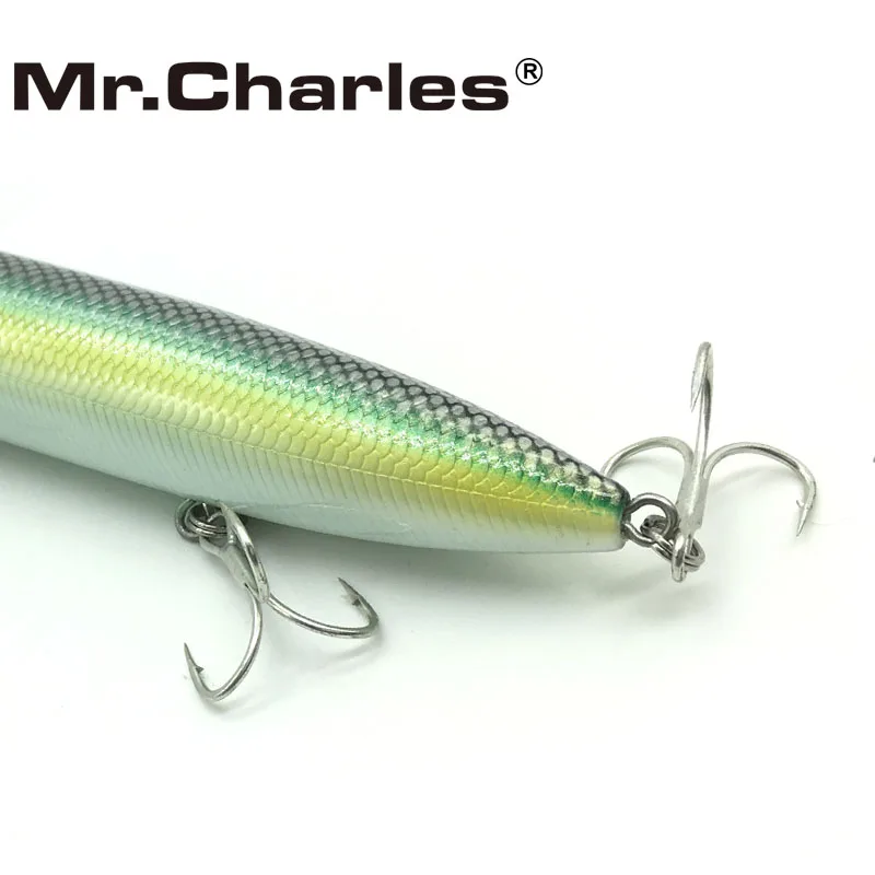 Mr. charles-flutuante isca de pesca, água superior, popper, wobbler, mão isca, equipamento de pesca, 128mm/25g, cmc018