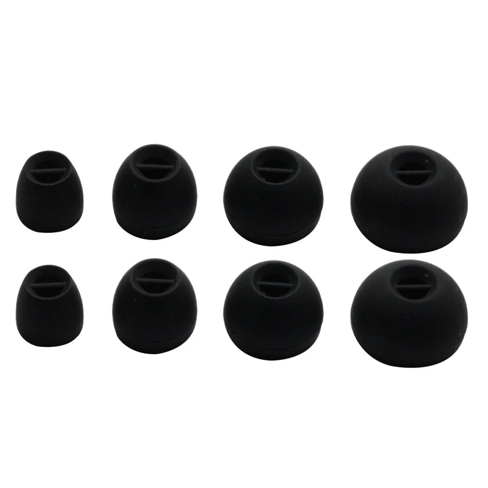 رؤوس للأذن من POYATU مكونة من 4 أزواج من L M S XS سماعات أذن مزودة بأطراف من السيليكون للأذن وأكمام للأذن مناسبة لأذن Sennheiser