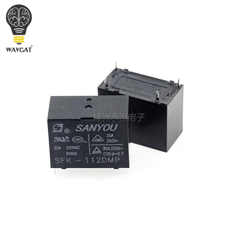 Aire acondicionado haier 20A 250VAC sanyou relay 100% nuevo y original, 5 piezas, SFK-112DM, HF102F-12VDC, G4A20A