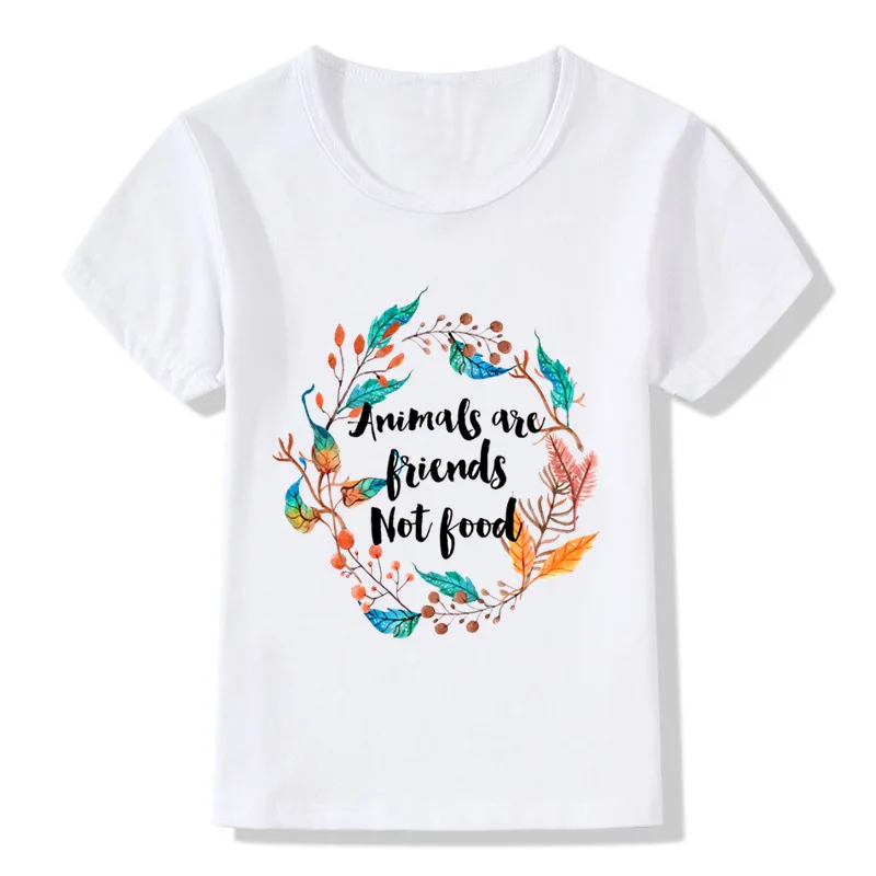 Camisetas divertidas con diseño de animales para niños, camisetas veganas, ropa de verano, HKP5173