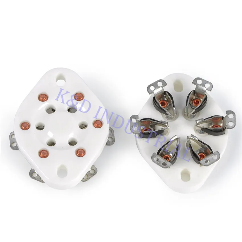 2 قطعة GZC6-1 الشظية 6Pin السيراميك فراغ أنبوب المقبس U6A قاعدة 41 42 2A5 6C6 1265 RK43 VT57 مضخم الصوت