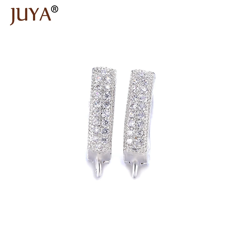 Creative AAA Cubic Zirconia Earring Hooks Accessories for Earrings Making Leverback Earwire Fittings Components DIY Handmade