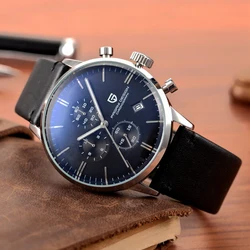 PAGANI DESIGN Original Brand Men Sports orologio al quarzo militare Fashion Business cronografo orologio da polso in pelle Relogio Masculino