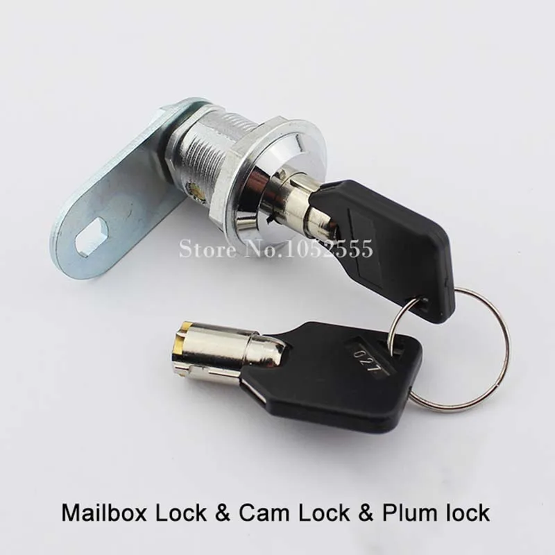 Brand New 10PCS Zinc Alloy Plum Copper Key Lock to the Tongue Electrical Box Cabinet Locks Mailbox Lock Tool Locks