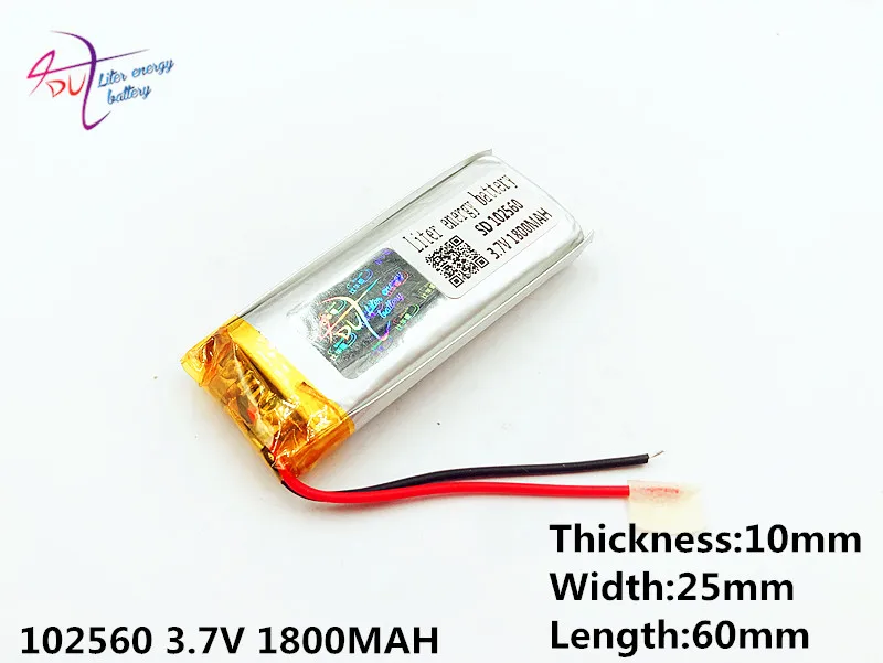 102560 3.7 V 1800 mAh akumulator litowo-polimerowy akumulator litowo-jonowy do mp3 mp4 mp5 zabawki DVR GPS PDA narzędzia LED Ligts u nas państwo