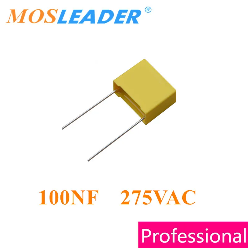 Mosleader 1000PCS 104 275V 10% DIP 275VAC 100NF 104K 10MM Pin space Made in China