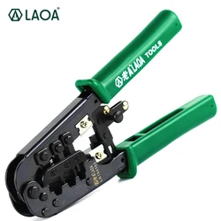 LAOA rachet crimping pliers 4/6/8P Portable LAN Network Tool Kit Utp Cable Tester Plier Crimper Plug clamp PC HandTool