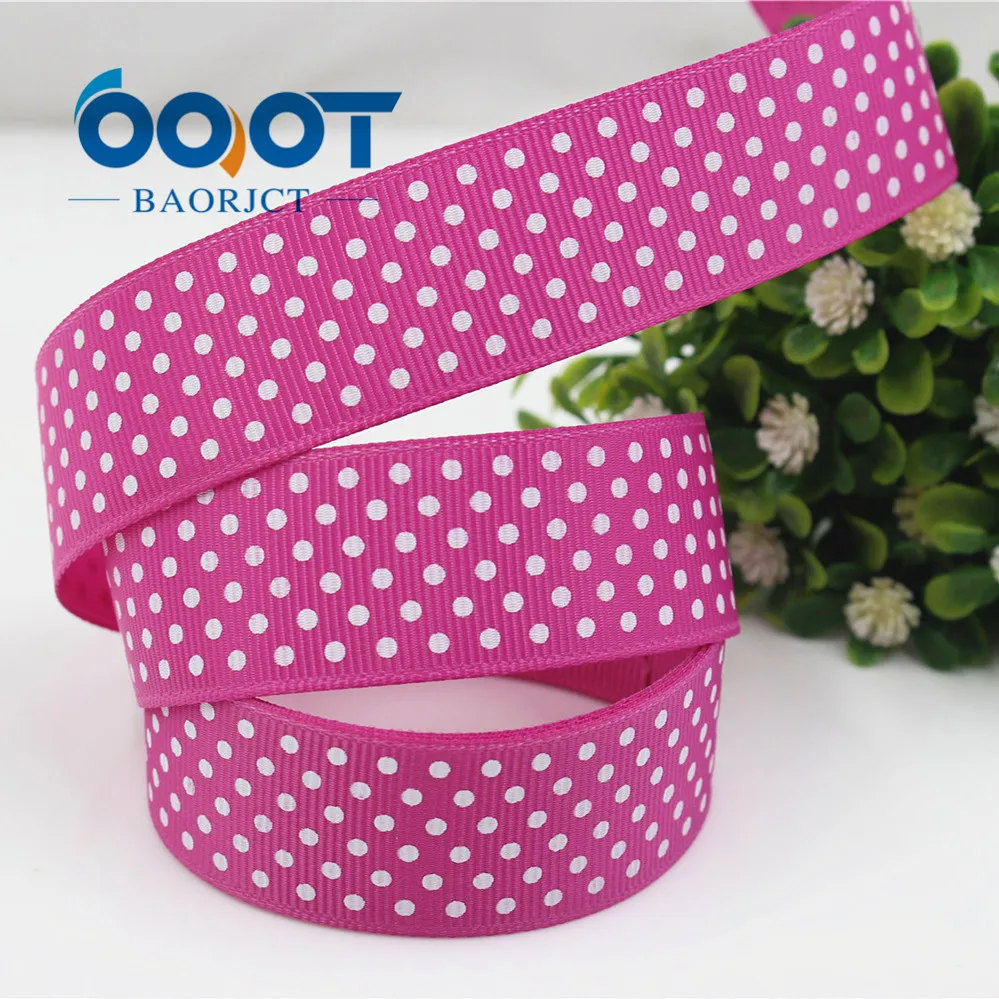 OOOT BAORICT 176224,Polka Dots grosgrain Ribbon,25MM ,10 yards The tape for Sewing , DIY Headdress Accessories Handmade material