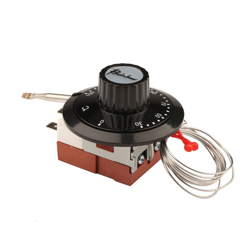 30 -150 Celsius Korea Rainbow Normally Closed Capillary Thermostat - 3 Pin Tempering Switch Adjustable Temperature for Fryers