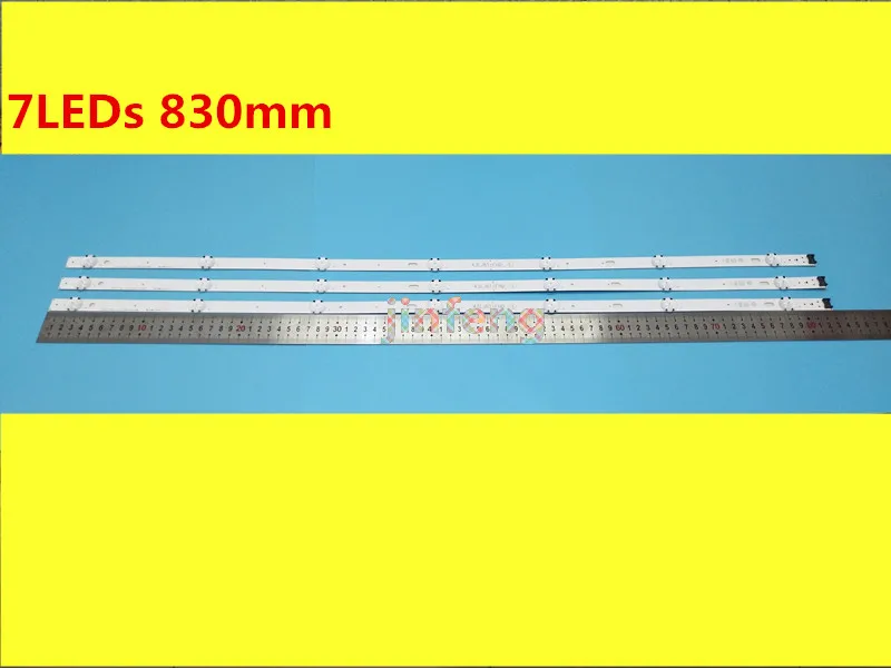 New1set=3PCS 7LEDs 830mm LED backlight strip for LG TV 43UJ634V 43LJ61_FHD_L LC43490059A LC43490058A Innotek 17Y 43inch_A-Type