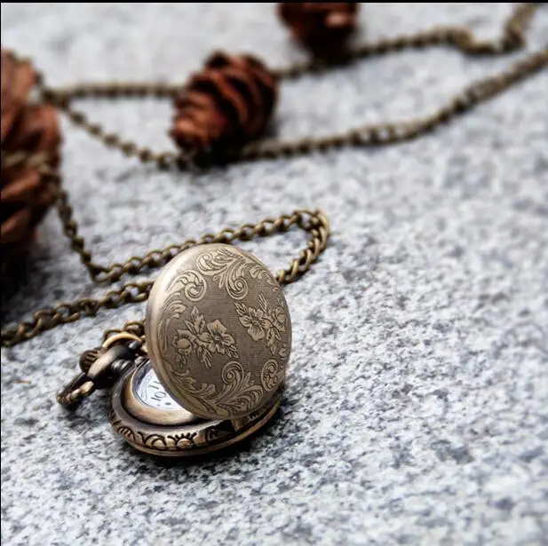 Fashion Modern Quartz Pocket Watch Necklace Pendant Women Lady Girl Birthday Gift Relogio De Bolso Antigo