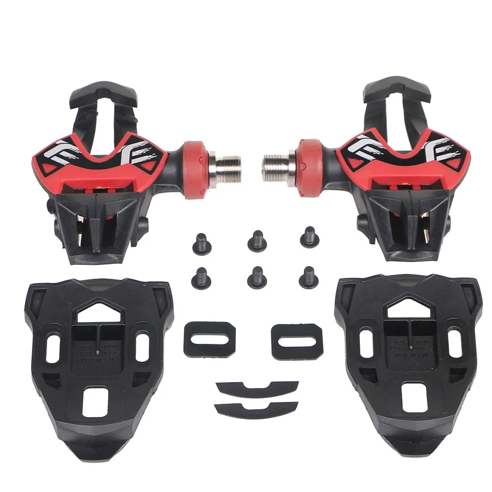 Titanium Titan Ti Carbon Pedal Road Bike Pedals Ultralight Self-Locking Clipless Pedals With Cleats Bike Pedal Bicycle Parts