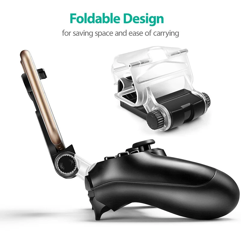 Foldable Controller ผู้ถือขาตั้ง 180 องศา Adjustanble มุมสนับสนุนสมาร์ทโฟนสำหรับ Sony PlayStation 4 PS4