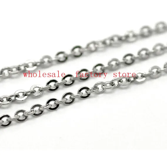 10meter in bulk    Stainless steel Thin 2mm / 3mm Oval Link chain Jewelry finding / marking Jewelry DIY