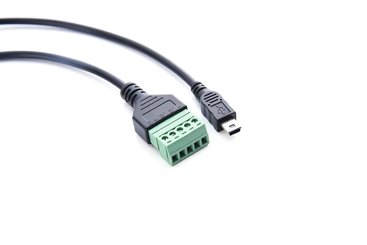 Cable adaptador Mini 5p macho de 30CM a 5 terminales de tornillo hembra, conector para teléfonos, tabletas y más