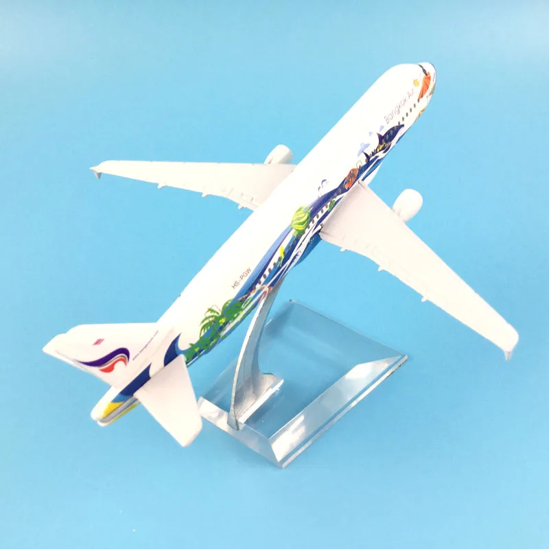 16cm Alloy Metal Thailand Thai Bangkok Air Airlines Airbus 320 A320 Airways Plane Model Aircraft Airplane Model w Stand