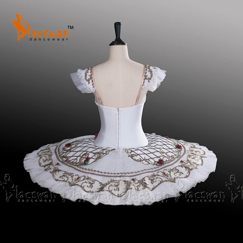 White Spanish Style Wedding Scene Classical Variation Stage Dress Ballet Platter Tutu Costumes BT686