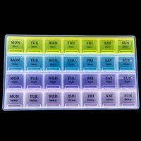 28 Slots 7 Days Weekly Portable Multifunction Pill Medicine Box Holder Storage Organizer Container Medical Kit