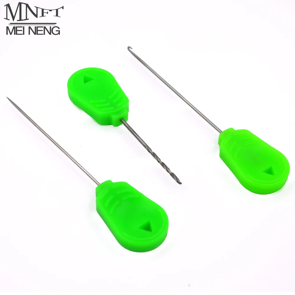 MNFT 1Set Wholesale Bait Needle Tool Set Carp Fishing Stringer needle Rigging Bait Needle Kit Tool (Hook+Stringer+Drill)