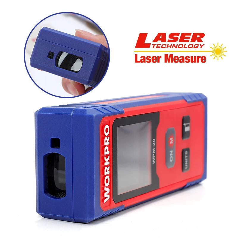 WORKPRO 65FT/20M &135FT/40M Laser Distance Meter Laser Rangefinder Digital  laser range finder tape distance measurer