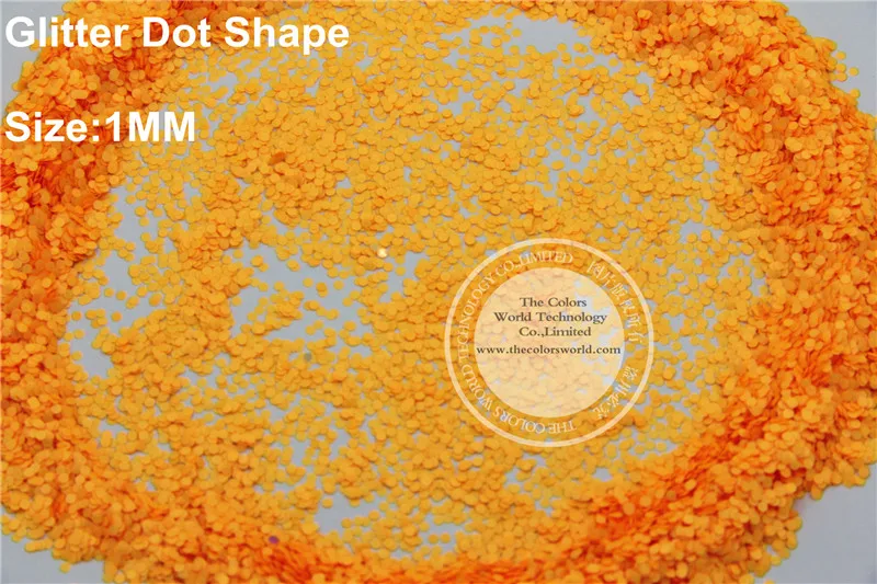 Neon Orange Colors Solvent resistant circledot shapes glitter  for nail gel nail polish Other art  Decoration