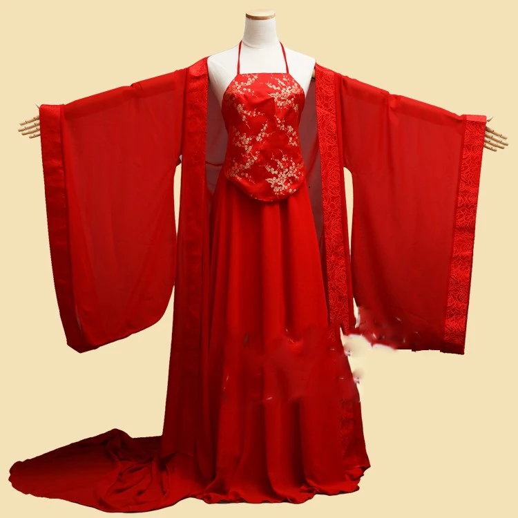 Hong Yi Meng Sexy Red Ancient Chinese Bra costume for Boudoir Portrait Photo Album Thematic Photography Costume Hanfu