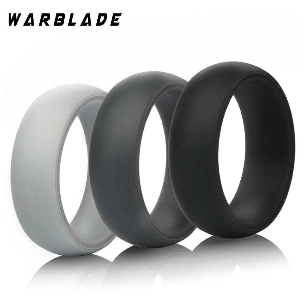 WBL 6-12 Size Hypoallergenic Flexible Food Grade FDA Silicone Finger Ring Environmental Rubber Rings For Men Women 3pcs/set