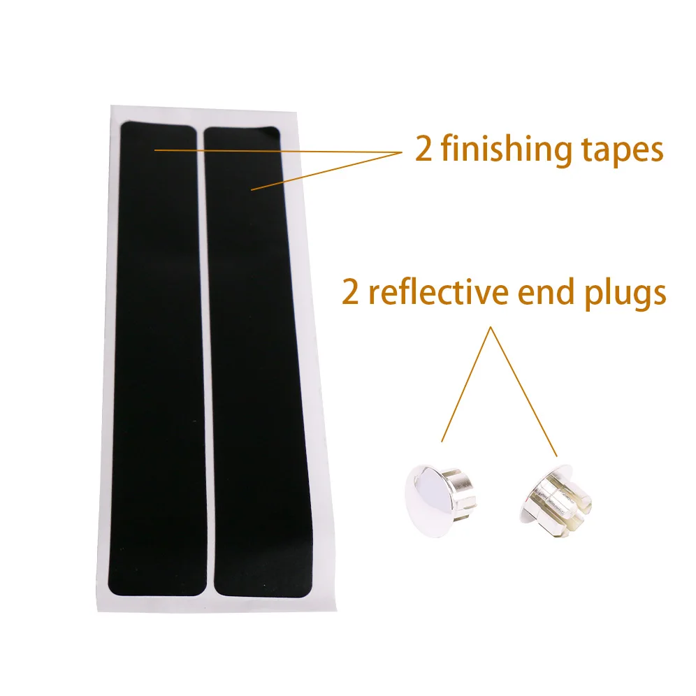 Lengthen Bike Handlebar Tape EVA Bar Wrap 1 Pair Non-Slip 190cm Comfort Road Bike Handlebar Tape Black with Reflective Bar Plugs