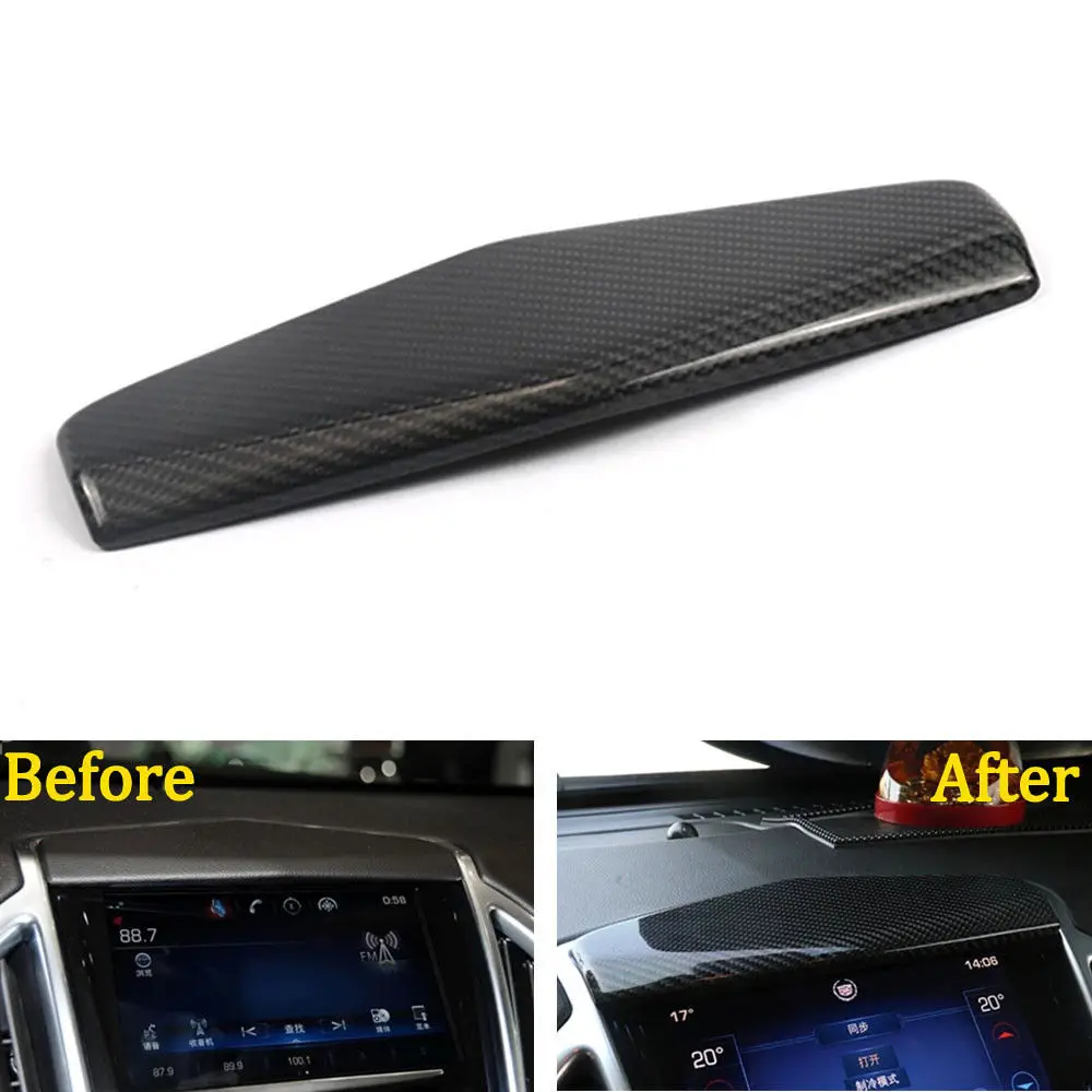 

BBQ@FUKA Carbon Fiber Car Interior Navigation Panel Decal Cover Trim Fit For Cadillac SRX 2010-2015